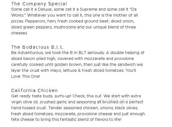 Pizza Co - Davison, MI menu_pic