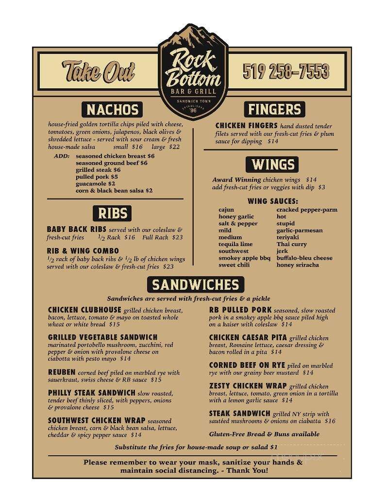 Rock Bottom Bar & Grill - Windsor, ON