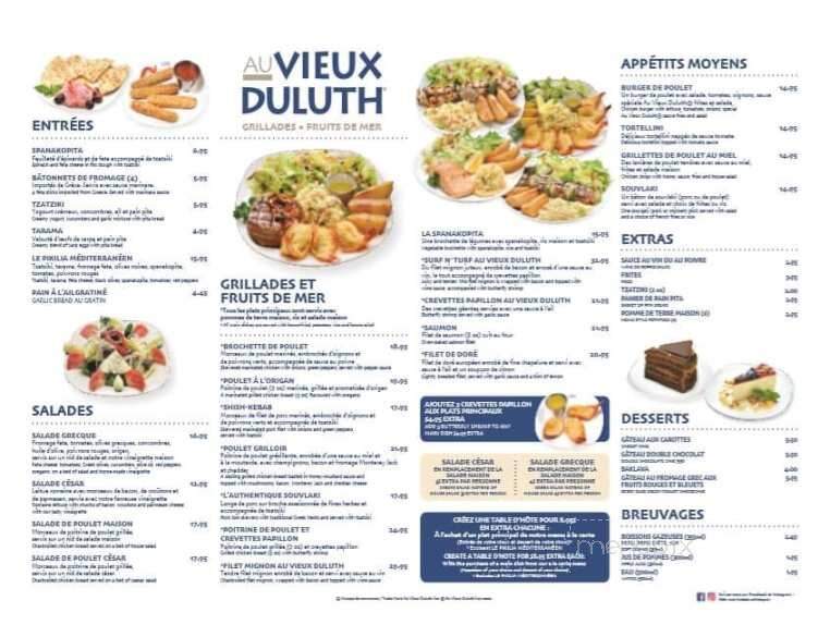 Restaurant Au Vieux Duluth - Greenfield Park, QC menu_pic