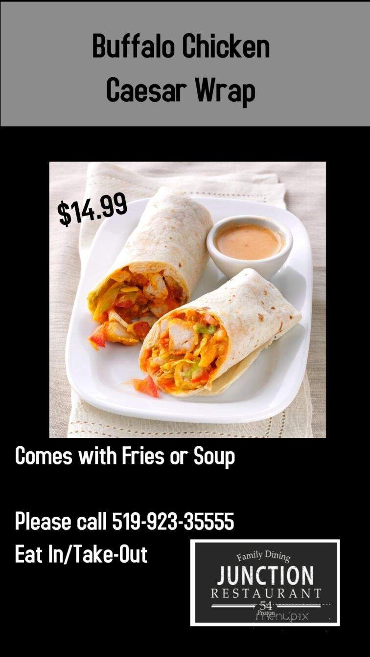 The Junction Family Restaurant - Dundalk, ON menu_pic