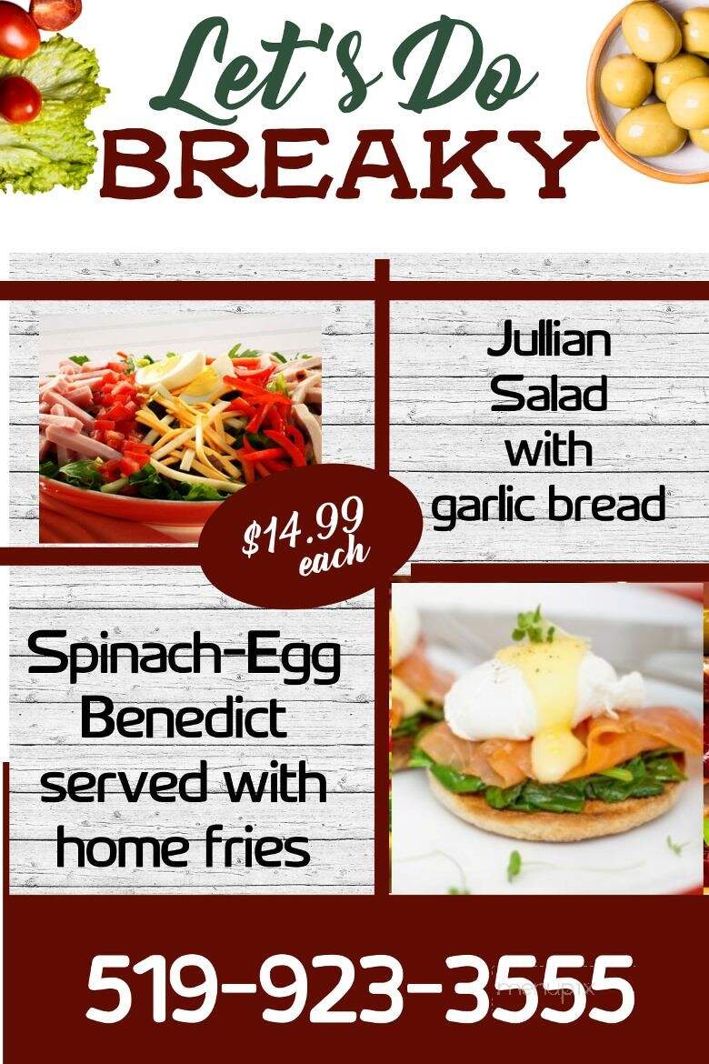 The Junction Family Restaurant - Dundalk, ON menu_pic