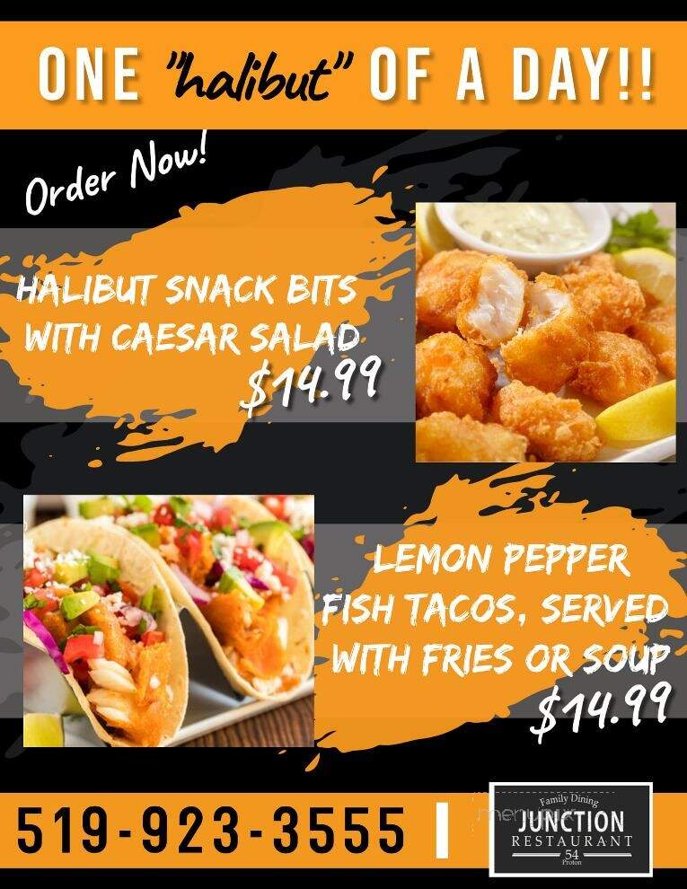 The Junction Family Restaurant - Dundalk, ON menu_pic