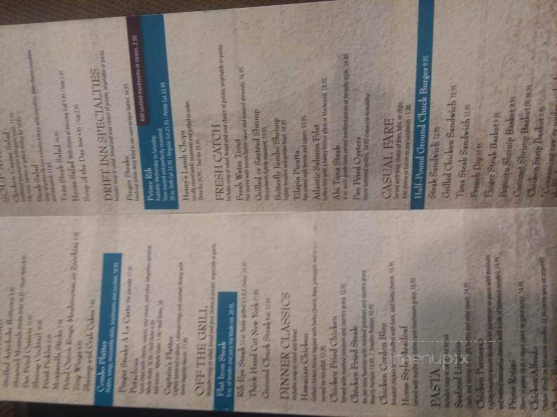 Drift Inn - Rupert, ID menu_pic