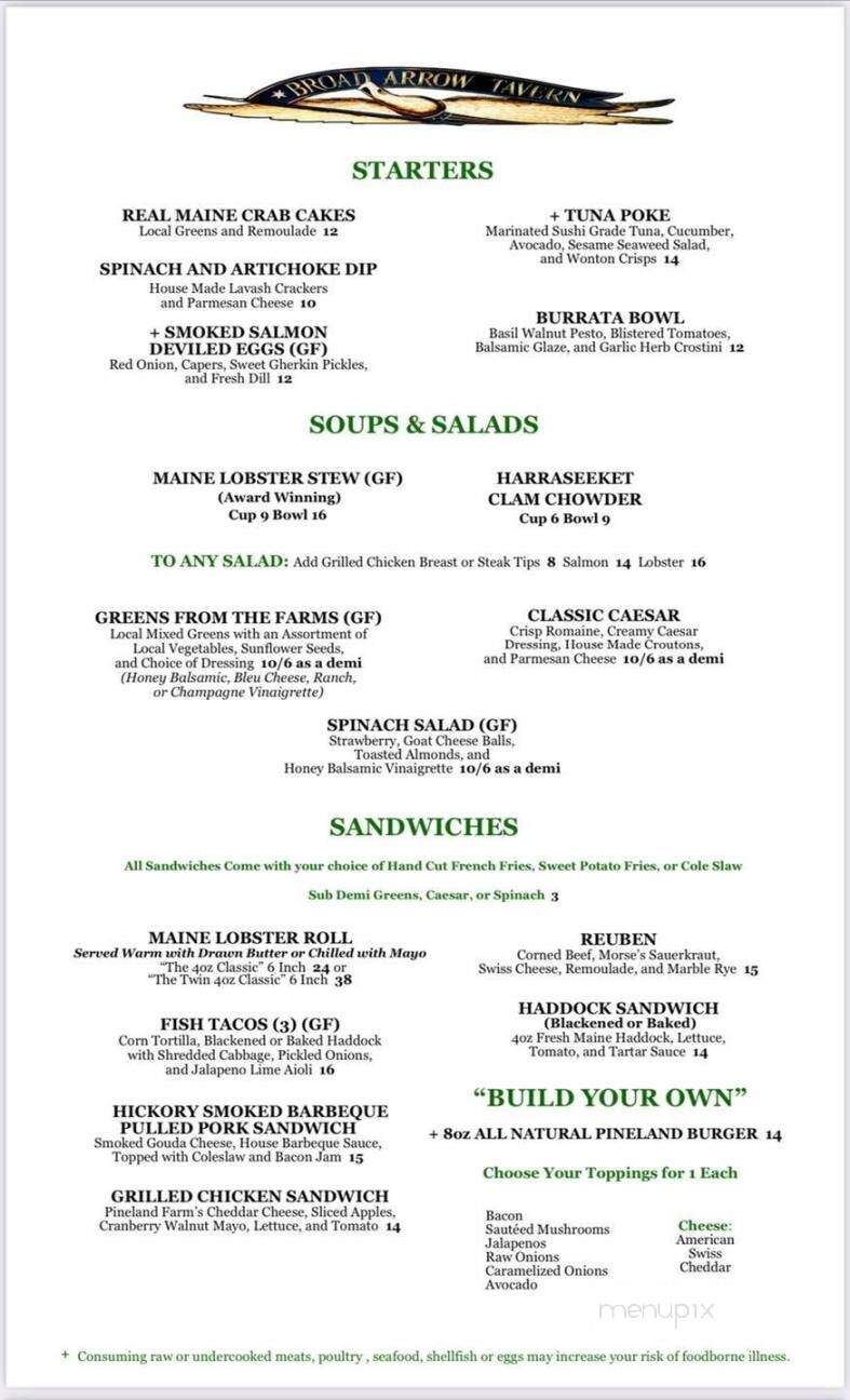 Harraseeket Inn Dining Room - Freeport, ME menu_pic