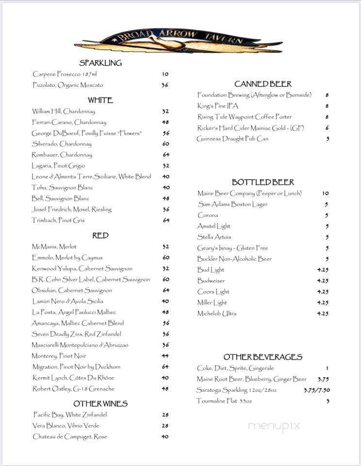 Harraseeket Inn Dining Room - Freeport, ME menu_pic