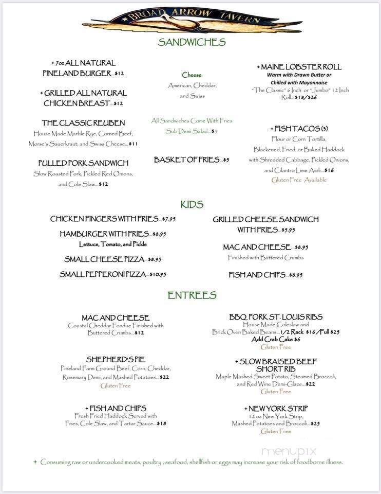 Harraseeket Inn Dining Room - Freeport, ME menu_pic