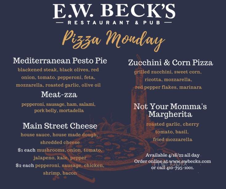 E W Beck's Pub - Sykesville, MD menu_pic