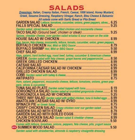 Falls Pizza & Grinders - Chicopee, MA menu_pic