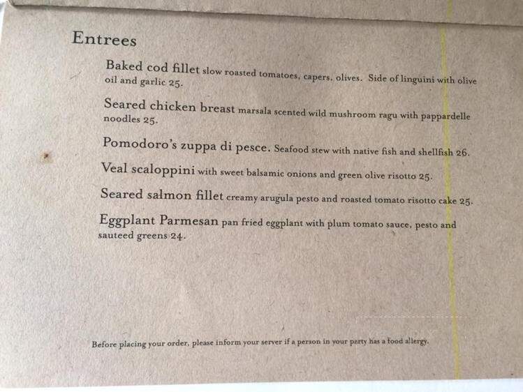 Sal's Place - Provincetown, MA menu_pic