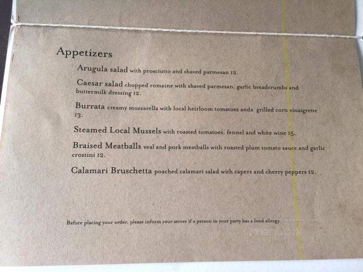 Sal's Place - Provincetown, MA menu_pic