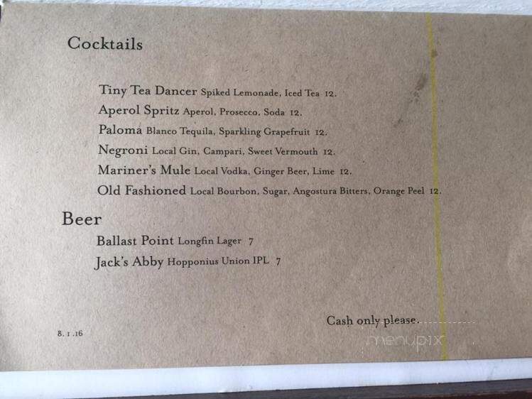 Sal's Place - Provincetown, MA menu_pic