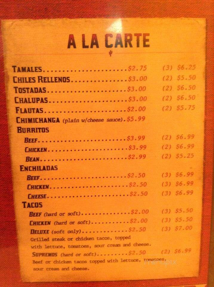 Sonora's Mexican Restaurant - Hutchinson, MN menu_pic