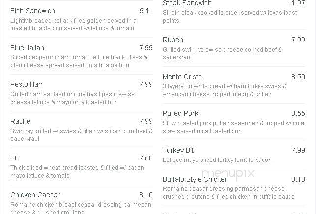 Uptown - Wadena, MN menu_pic