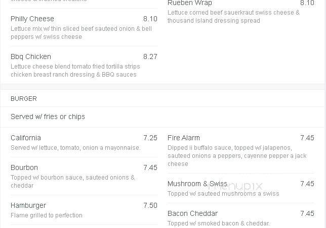 Uptown - Wadena, MN menu_pic