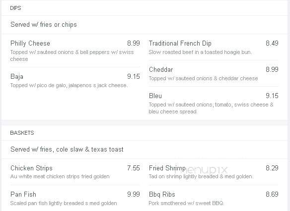 Uptown - Wadena, MN menu_pic