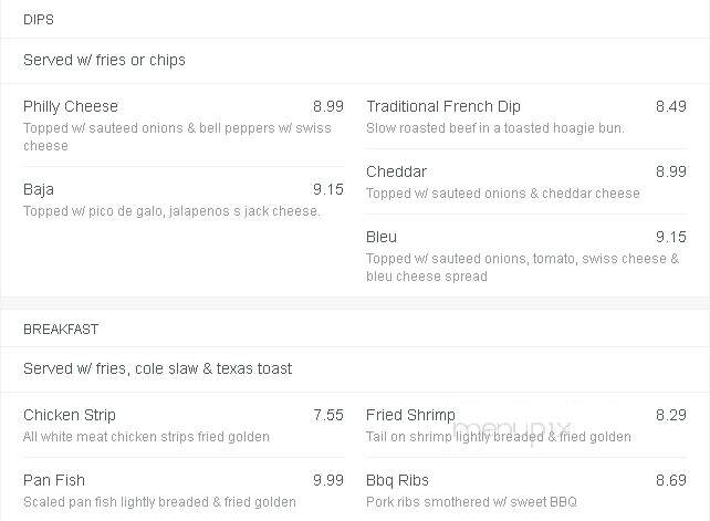 Uptown - Wadena, MN menu_pic