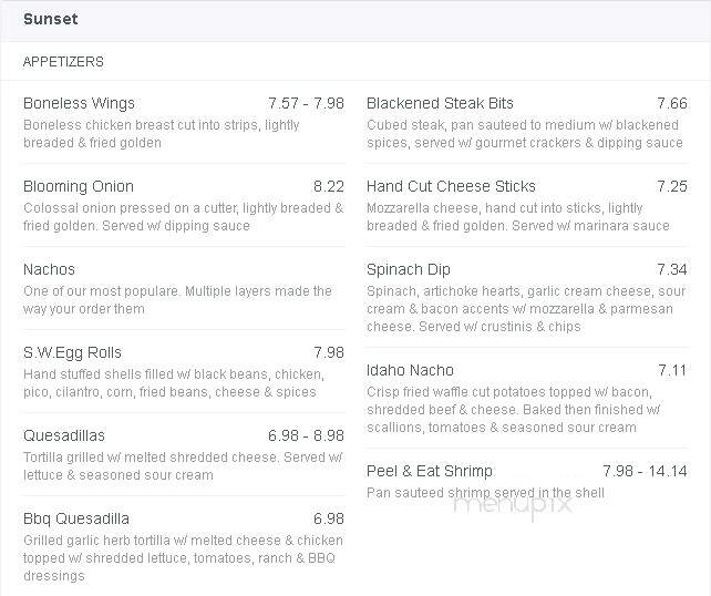 Uptown - Wadena, MN menu_pic