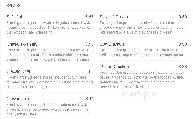 Uptown - Wadena, MN menu_pic