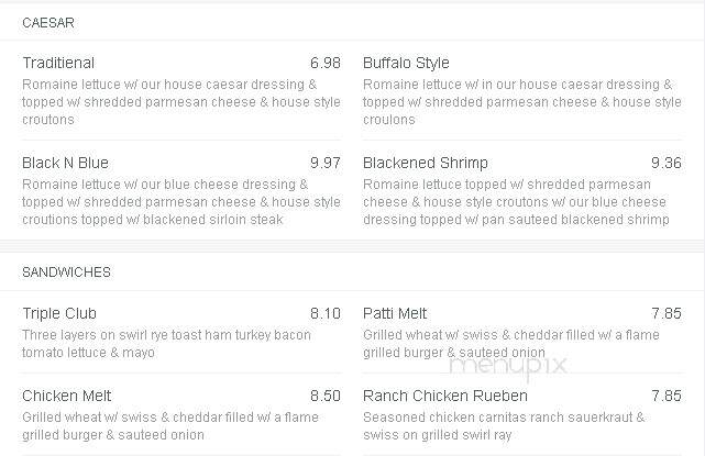 Uptown - Wadena, MN menu_pic