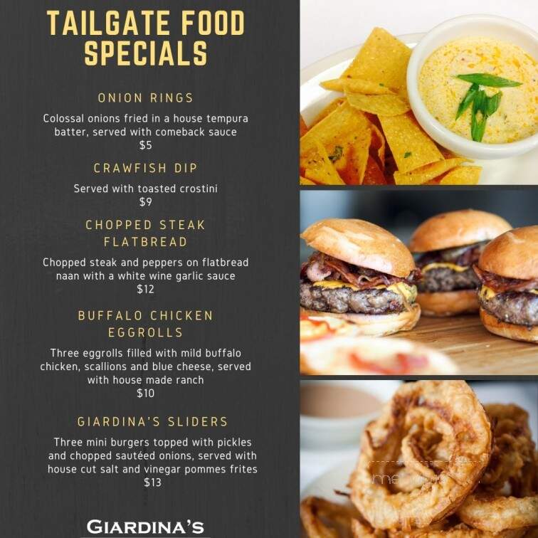 Giardina's Restaurant - Greenwood, MS menu_pic