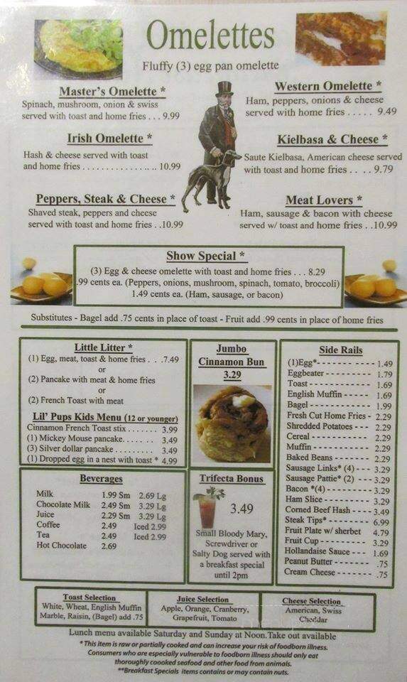 Master McGraths - Seabrook, NH menu_pic