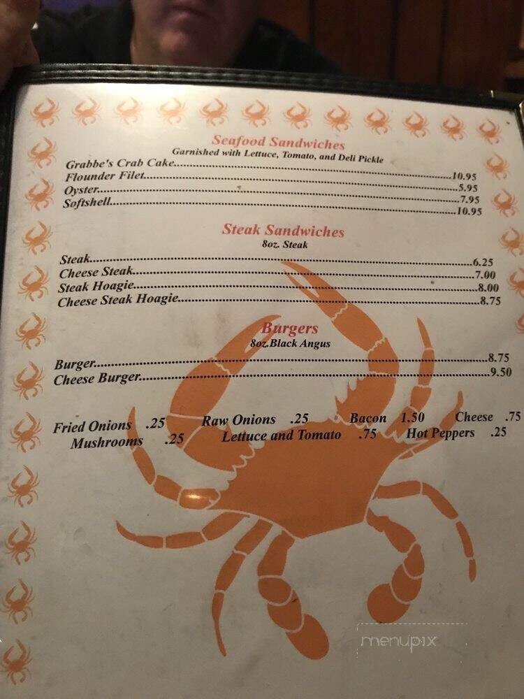 Grabbe's Seafood Restaurant - Westville, NJ menu_pic