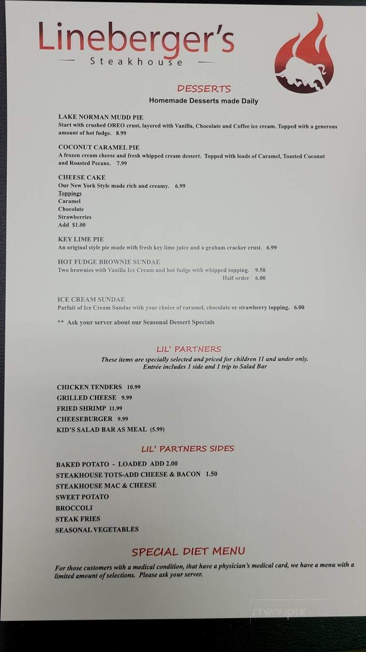 Linebergers Cattle Company - Sherrills Ford, NC menu_pic