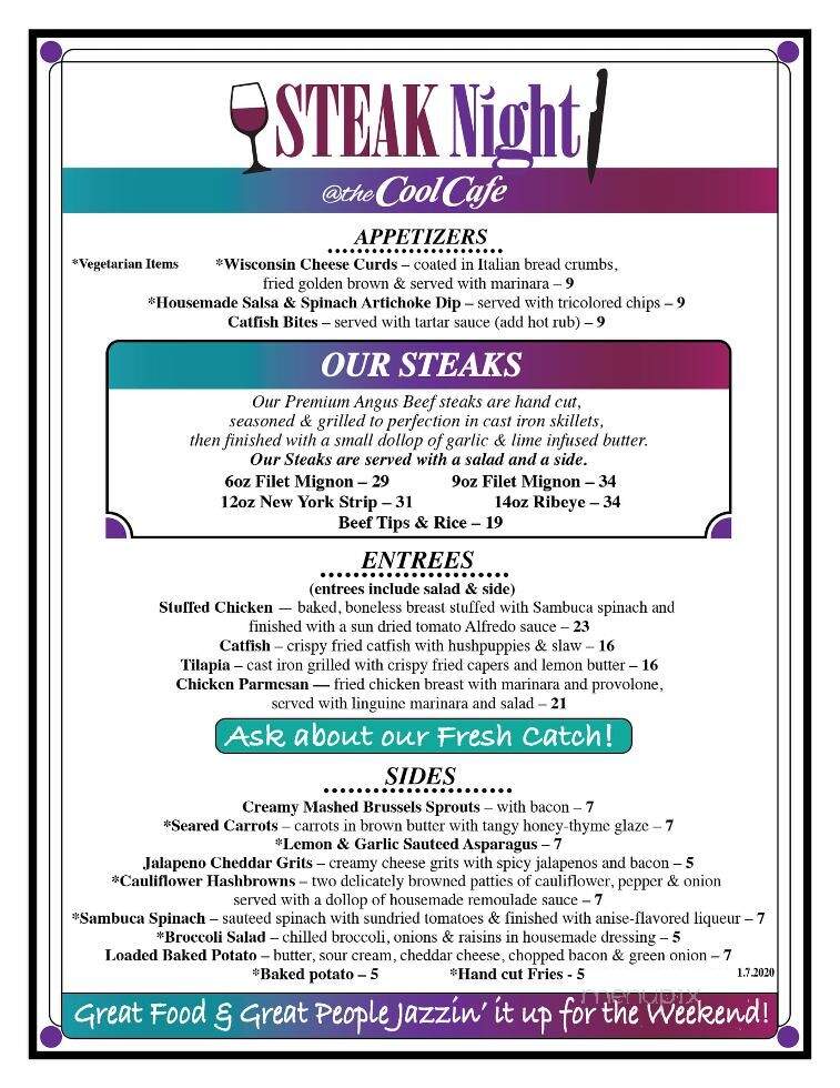 Cool Cafe - Franklin, TN menu_pic