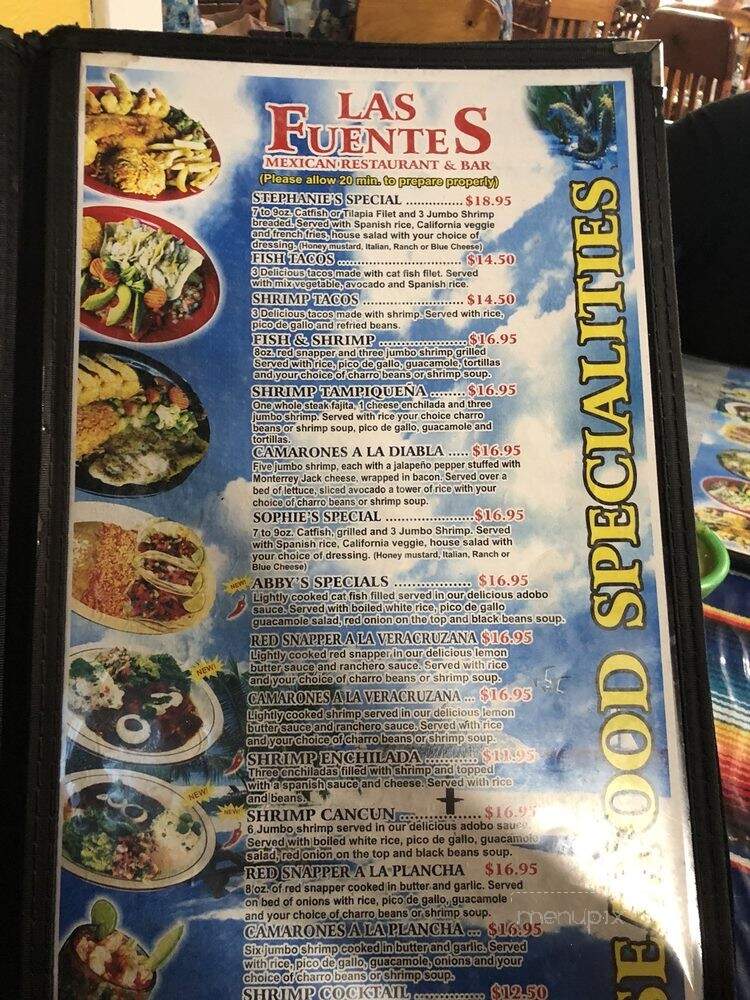 Las Fuentes Mexican - La Grange, TX menu_pic
