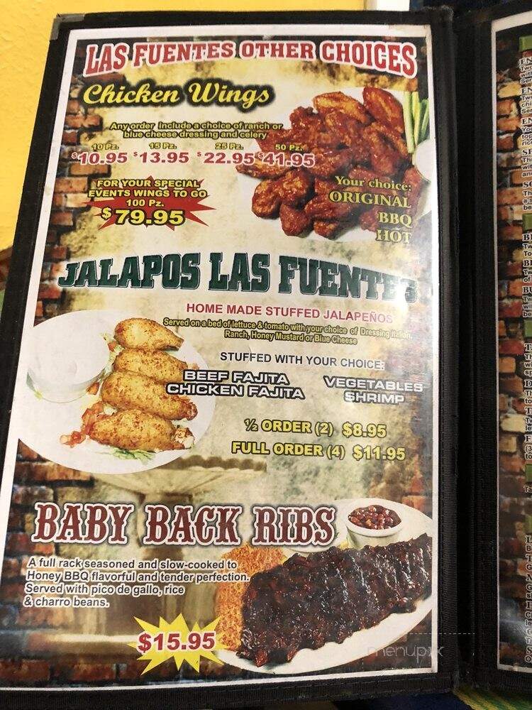 Las Fuentes Mexican - La Grange, TX menu_pic