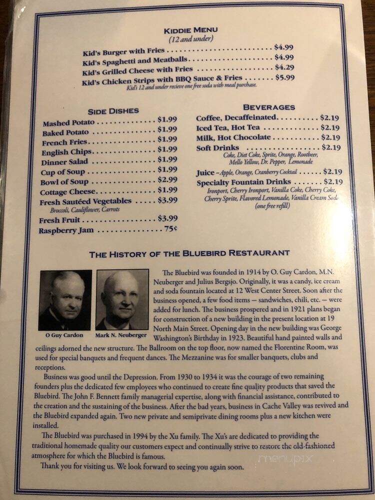 Bluebird Restaurant - Logan, UT
