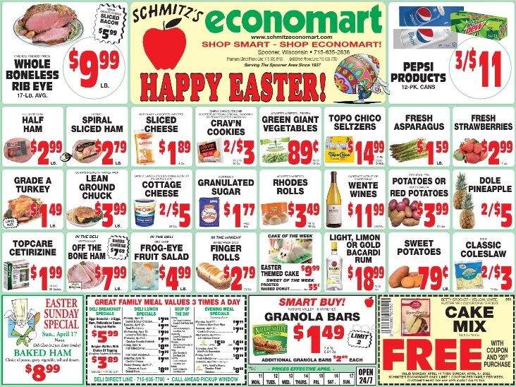 Schmitz's Economart - Spooner, WI menu_pic