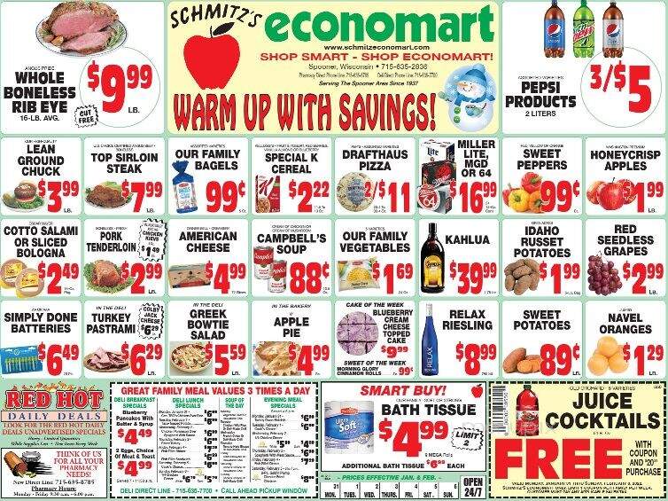 Schmitz's Economart - Spooner, WI menu_pic