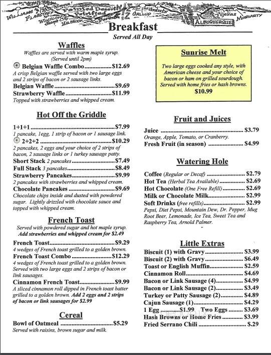 Wagon Wheel - Needles, CA menu_pic