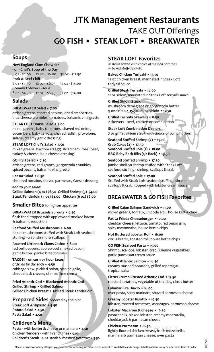 Go Fish Restaurant - Stonington, CT menu_pic