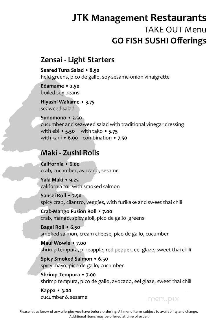 Go Fish Restaurant - Stonington, CT menu_pic