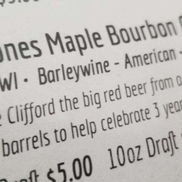 Bare Bones Brewery - Oshkosh, WI menu_pic