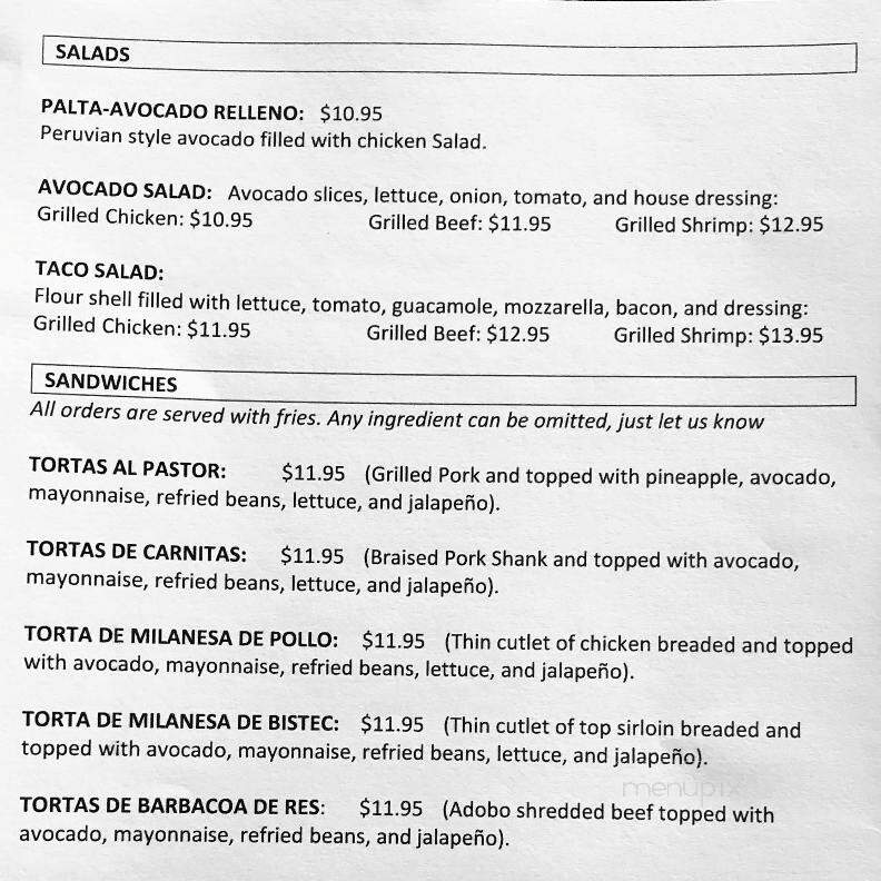 El Dorado Bar & Grill - Easton, MD menu_pic
