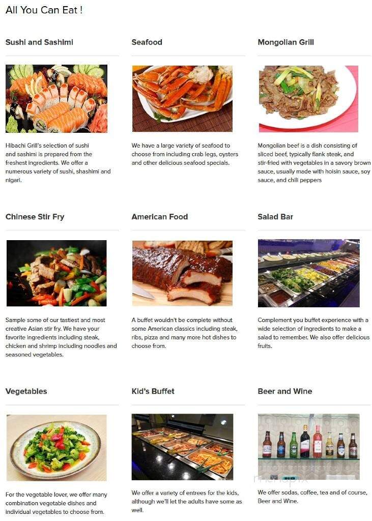 Hibachi Grill & Supreme Buffet - Riverside, CA menu_pic