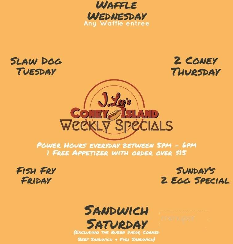 J Lee's Coney Island - Beaufort, SC menu_pic