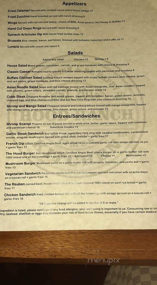 Hood Ranch Kitchen - Hood, CA menu_pic