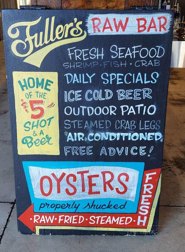 Fuller's Raw Bar - Hampton, VA menu_pic