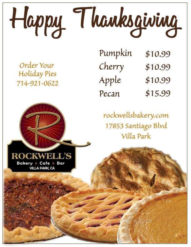 Rockwell's Bakery, Restaurant and Bar - Villa Park, CA menu_pic