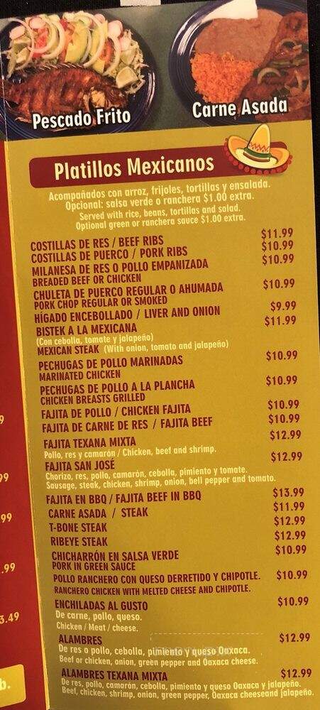 San Jose Taqueria Carniceria - Mobile, AL menu_pic