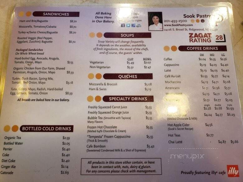Sook Pastry - Ridgewood, NJ menu_pic