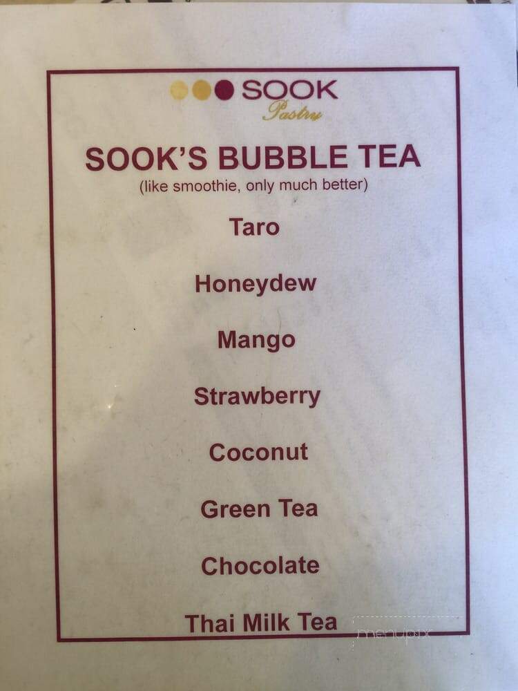Sook Pastry - Ridgewood, NJ menu_pic