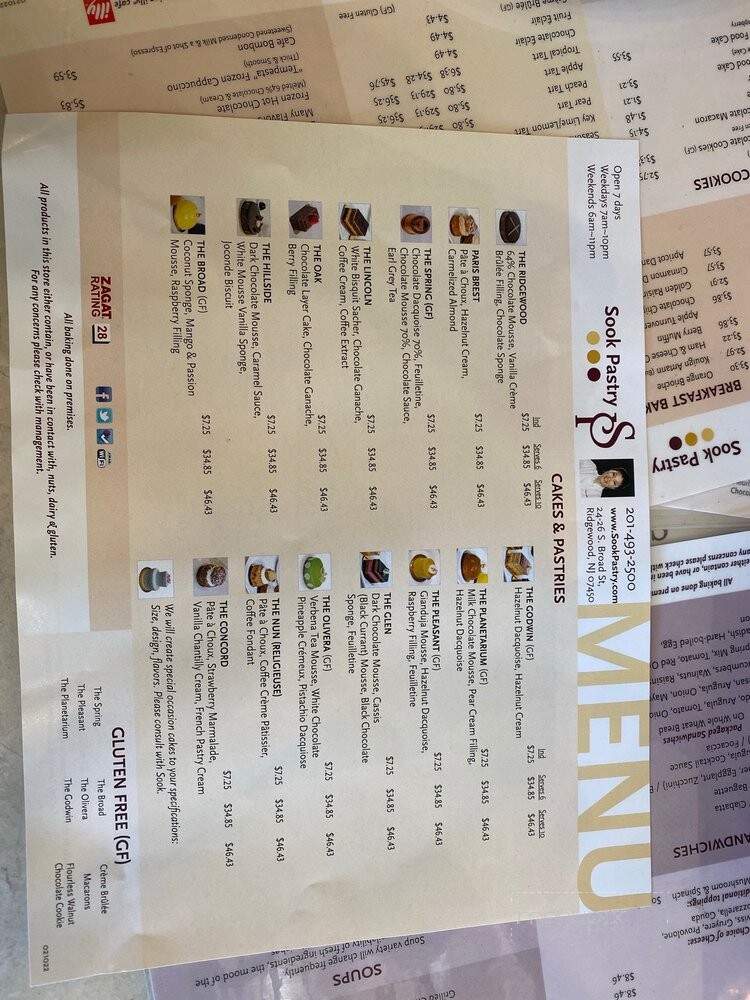 Sook Pastry - Ridgewood, NJ menu_pic
