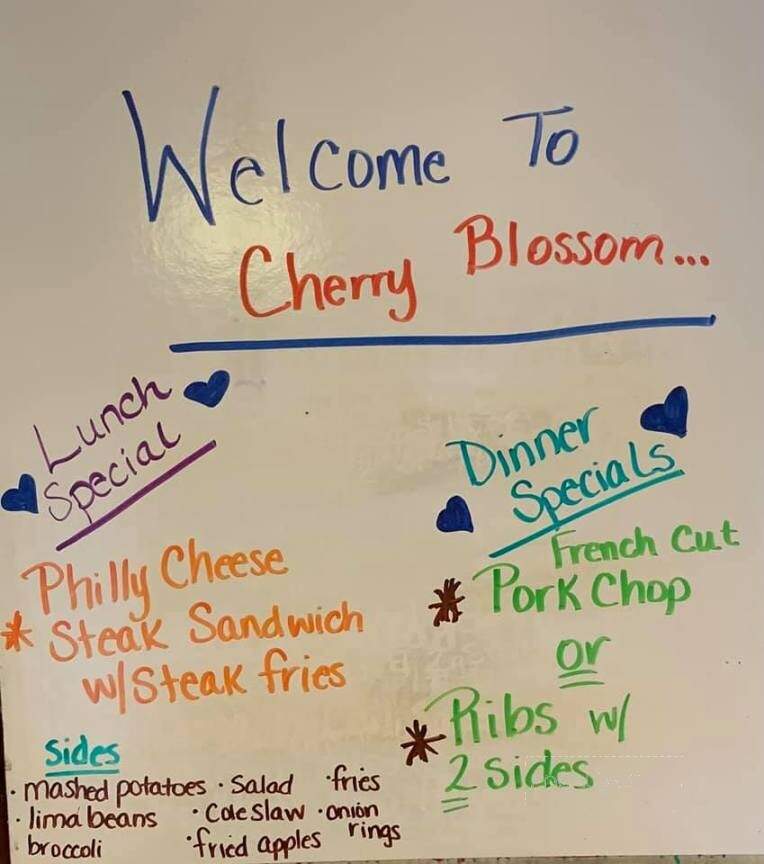 Cherry Blossom Golf Course and Restaurant - Georgetown, KY menu_pic