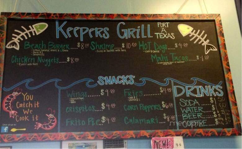 Keepers - Port Aransas, TX menu_pic