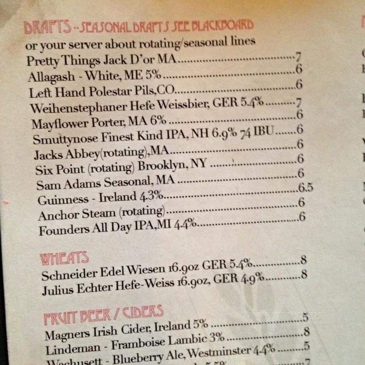 Porter Cafe - West Roxbury, MA menu_pic